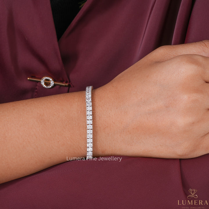 Oval Lab Grown Diamond Tennis Bracelet