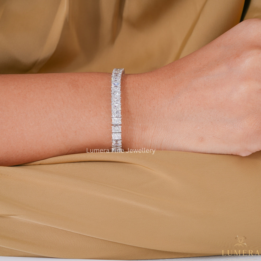 Radiant Cut Lab Grown Diamond Tennis Bracelet