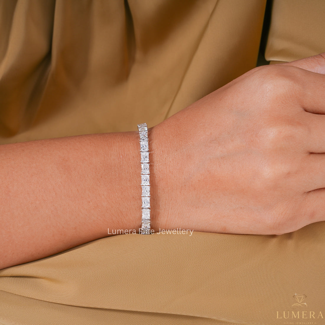 Radiant Lab Grown Diamond Tennis Bracelet