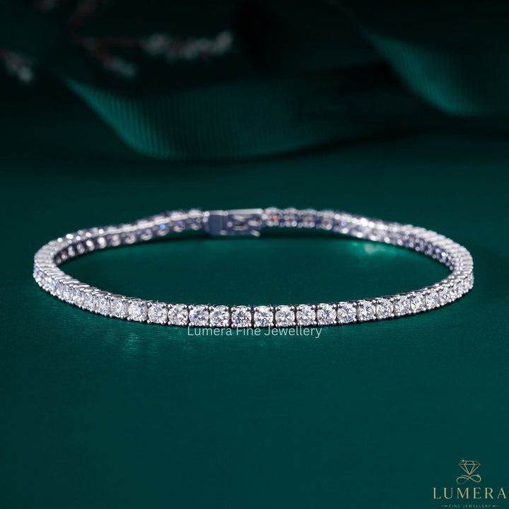 Round Lab Grown Diamond Tennis Bracelet