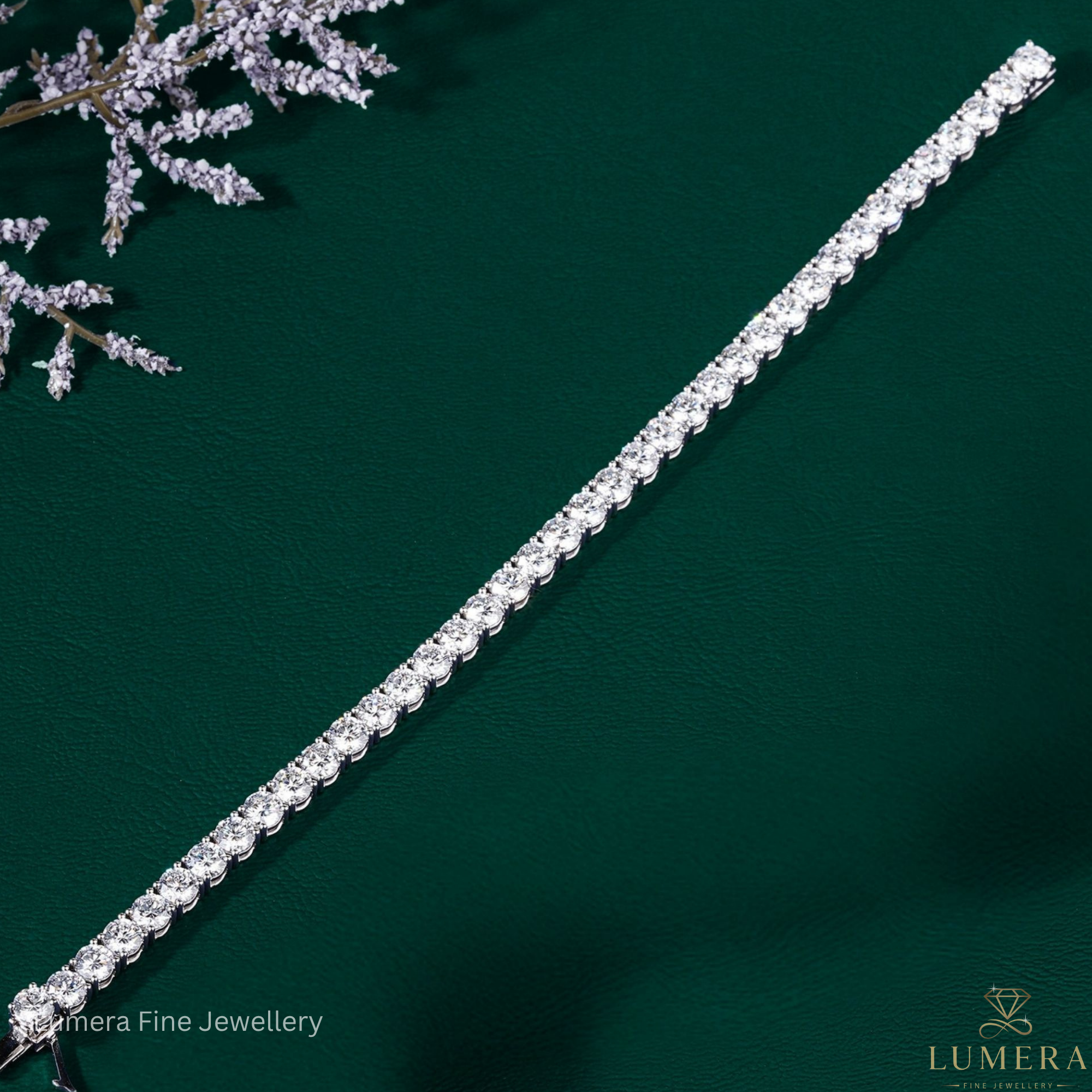 Round Lab Grown Diamond Tennis Bracelet