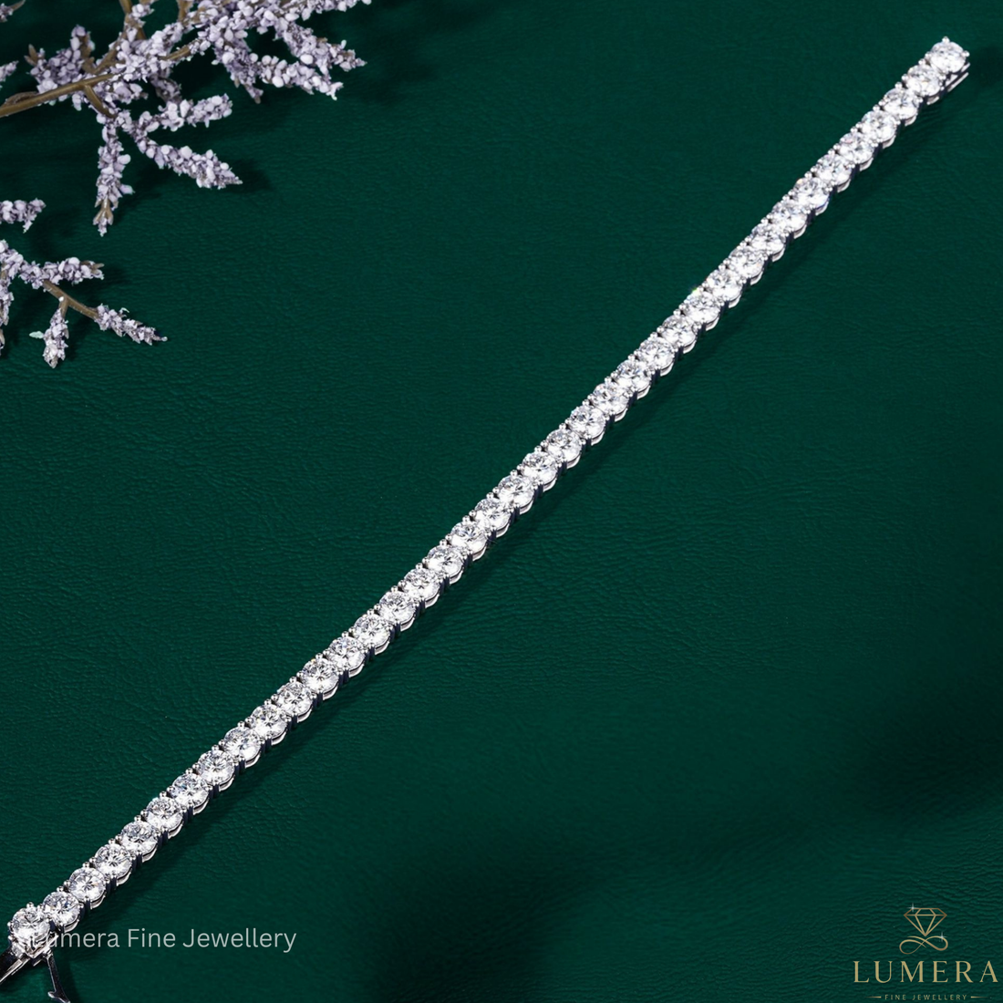 Round Lab Grown Diamond Tennis Bracelet