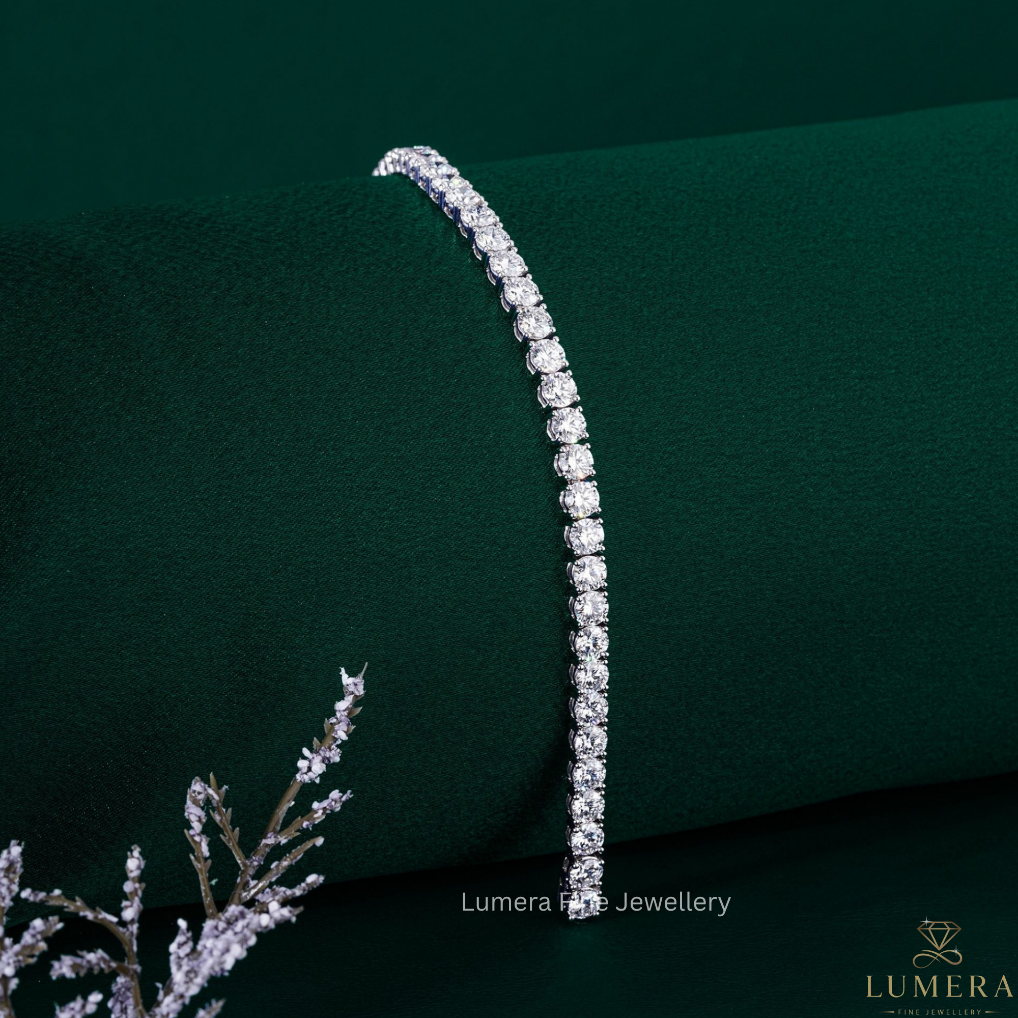 Round Lab Grown Diamond Tennis Bracelet