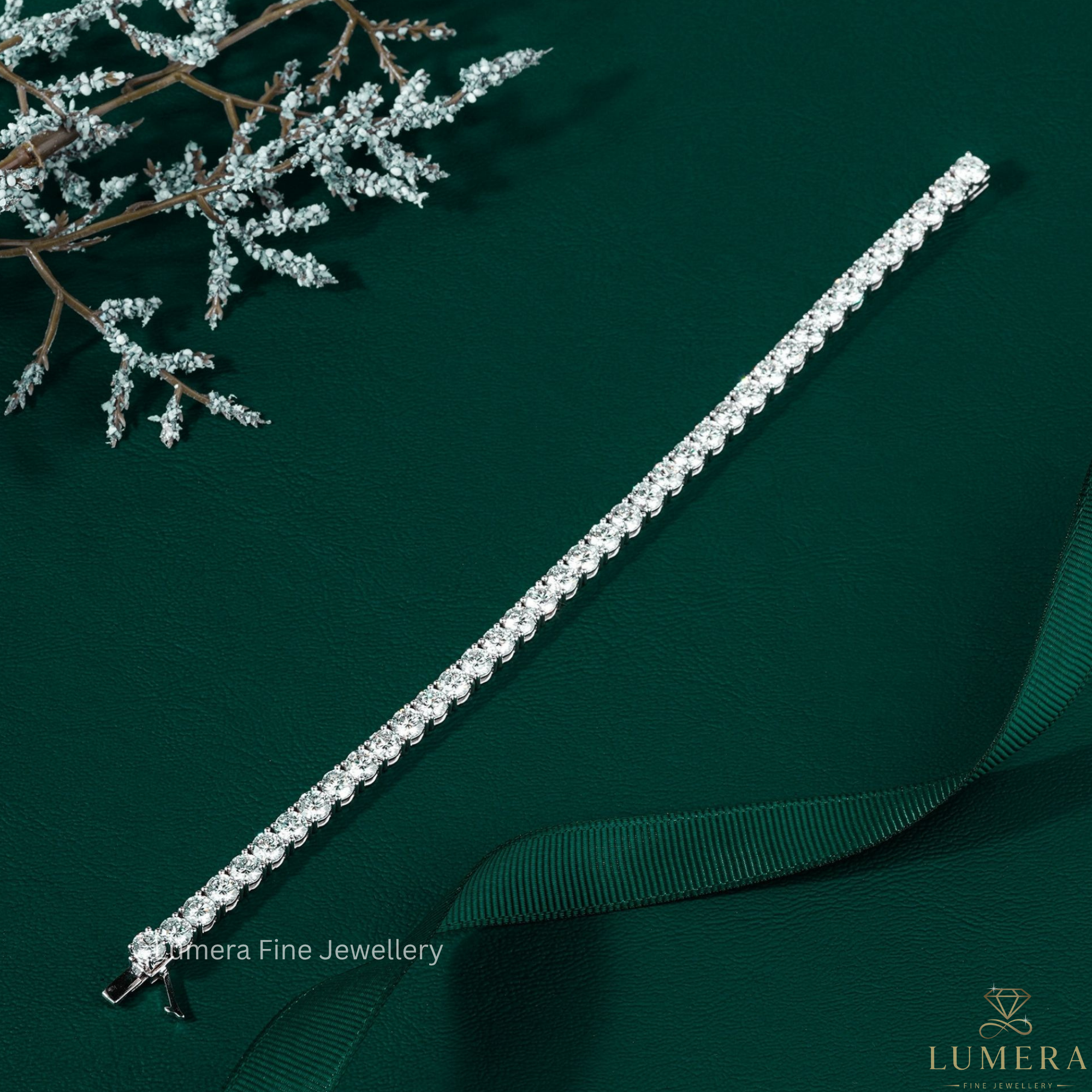 Round Lab Grown Diamond Tennis Bracelet