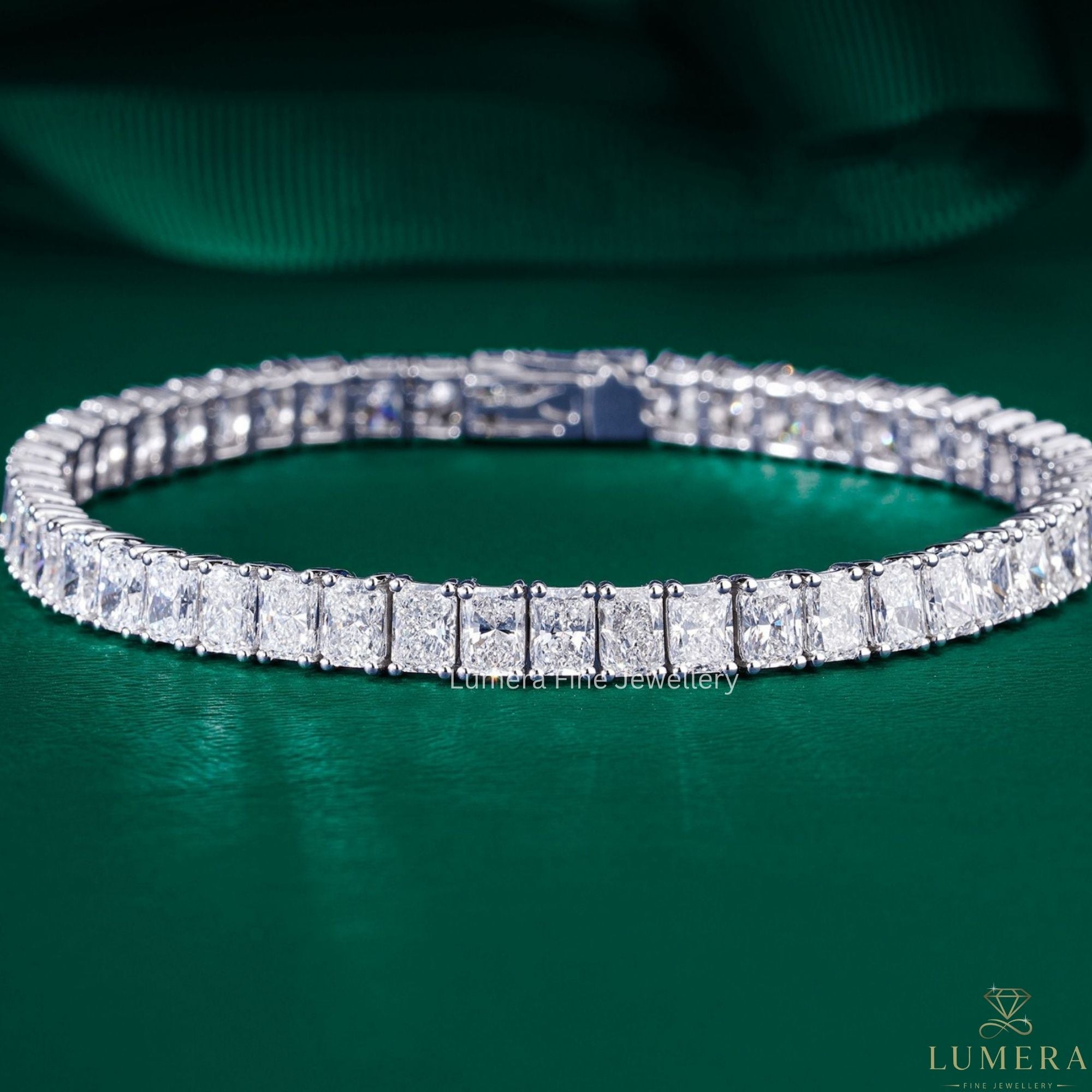 Radiant Cut Lab Grown Diamond Tennis Bracelet
