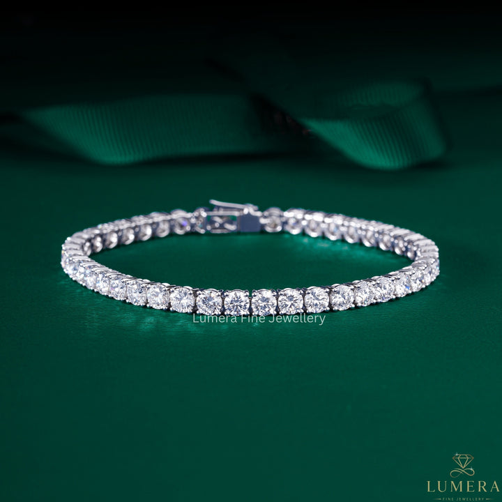 Round Lab Grown Diamond Tennis Bracelet