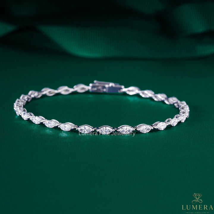 Marquise Lab Grown Diamond Horizontal Tennis Bracelet