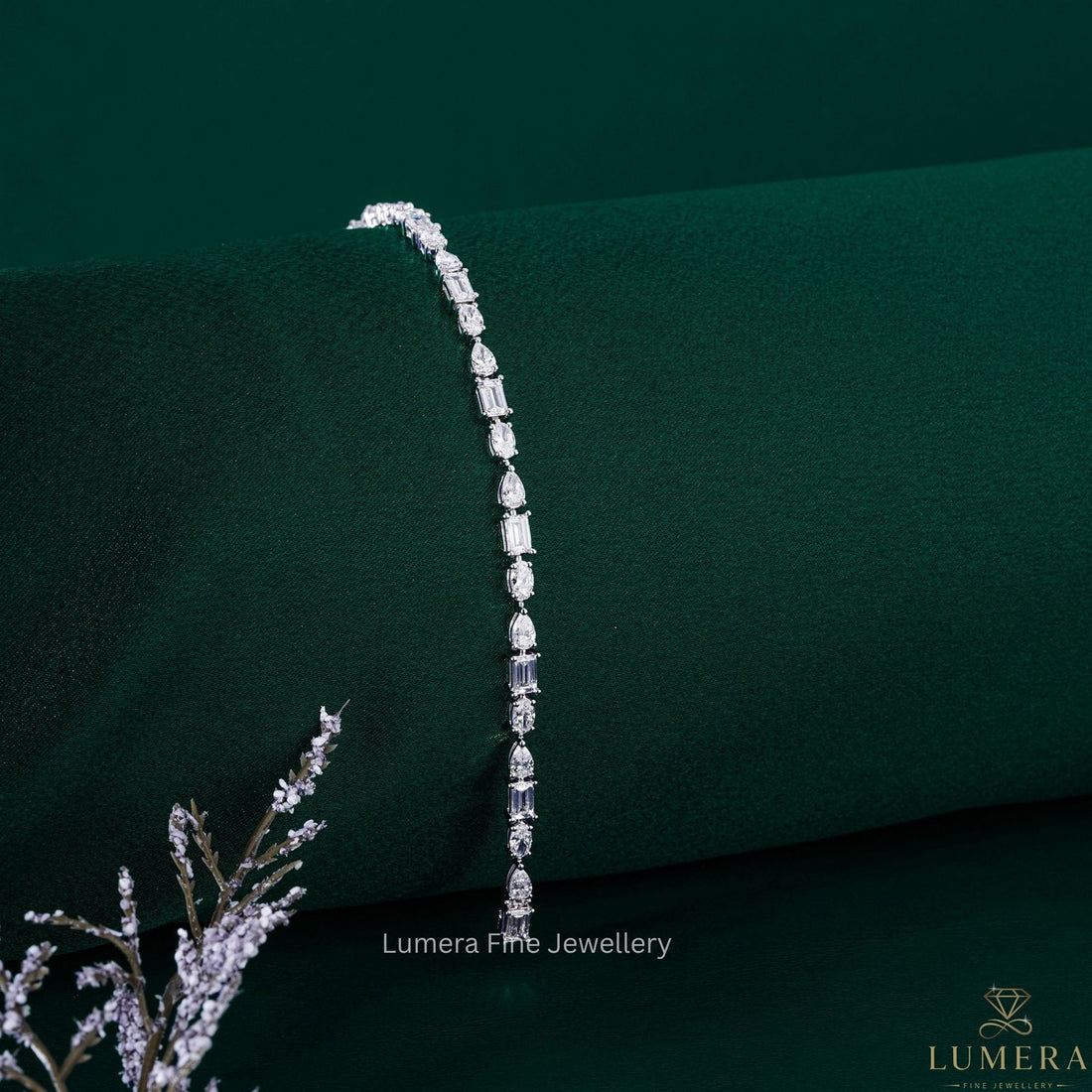 Oval-Pear-Baguette Lab Grown Diamond Mixed Shape Tennis Bracelet