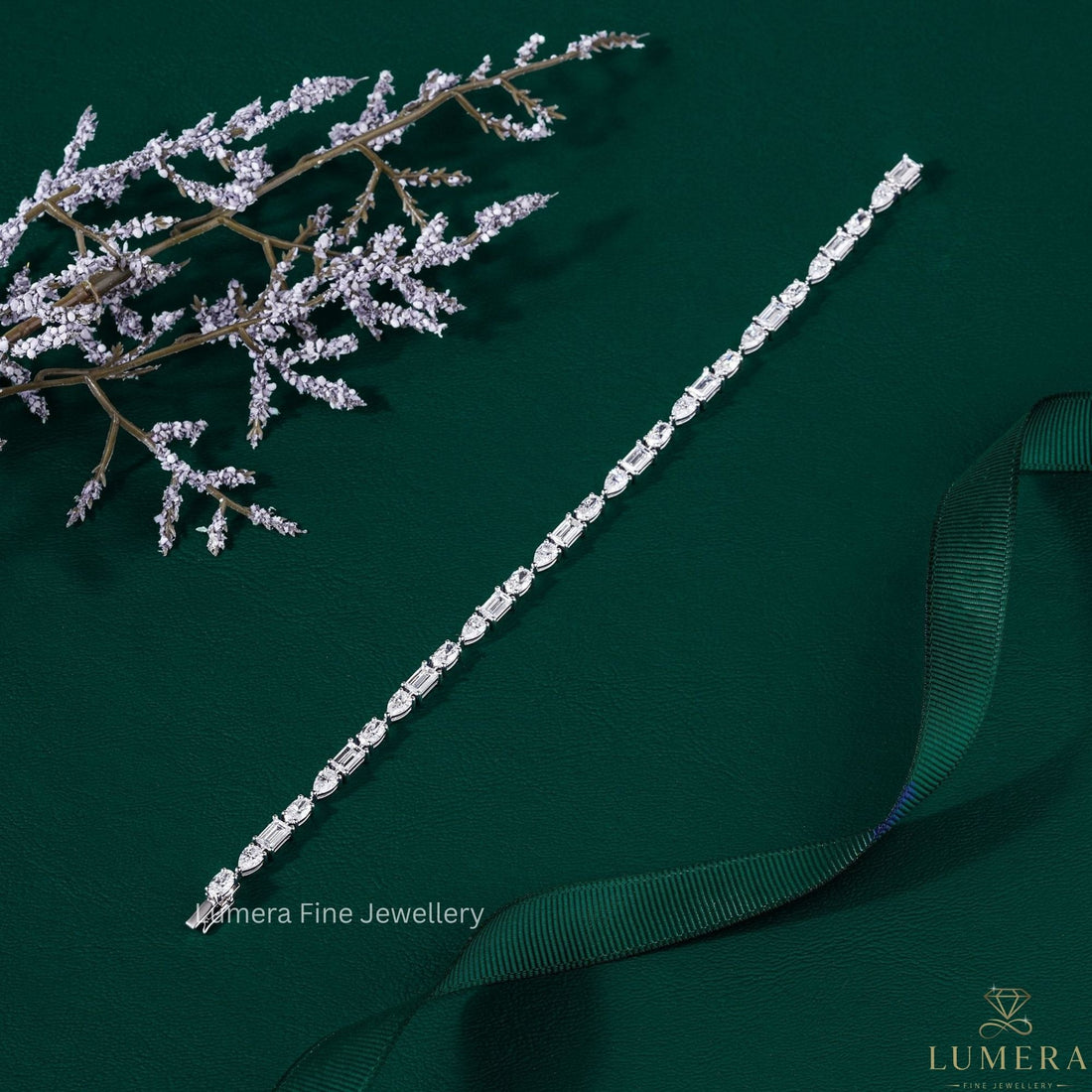 Oval-Pear-Baguette Lab Grown Diamond Mixed Shape Tennis Bracelet