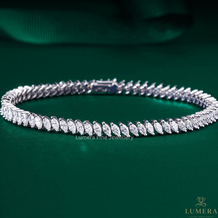 Marquise Lab Grown Diamond Tennis Bracelet