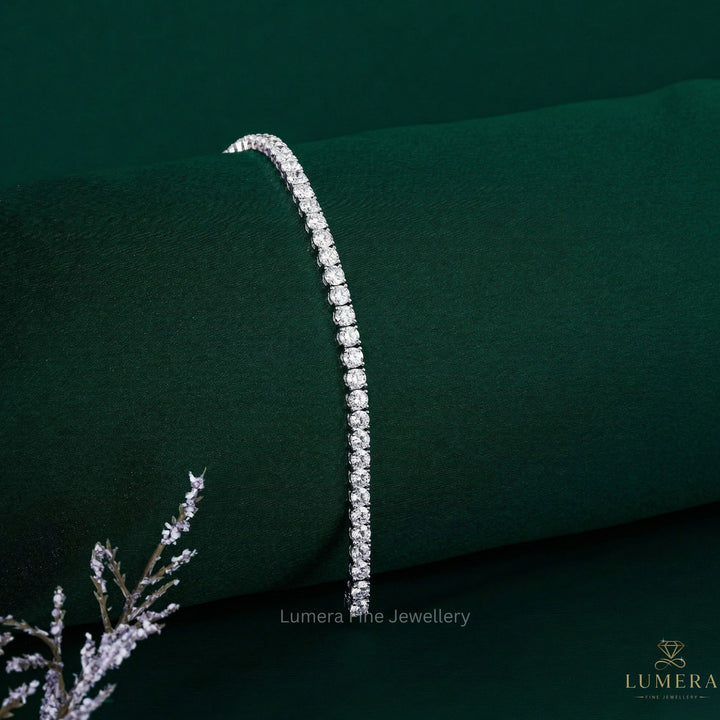 Round Lab Grown Diamond Tennis Bracelet