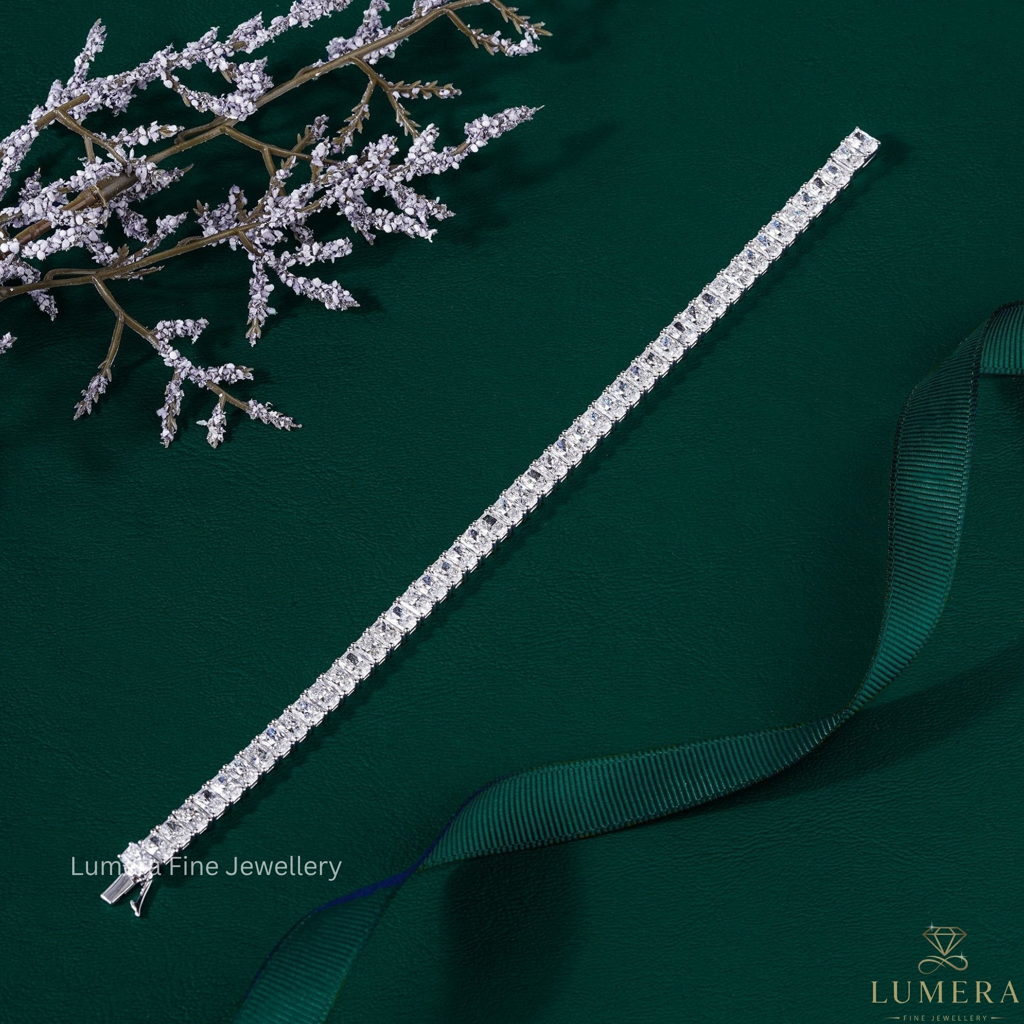 Radiant Cut Lab Grown Diamond Tennis Bracelet