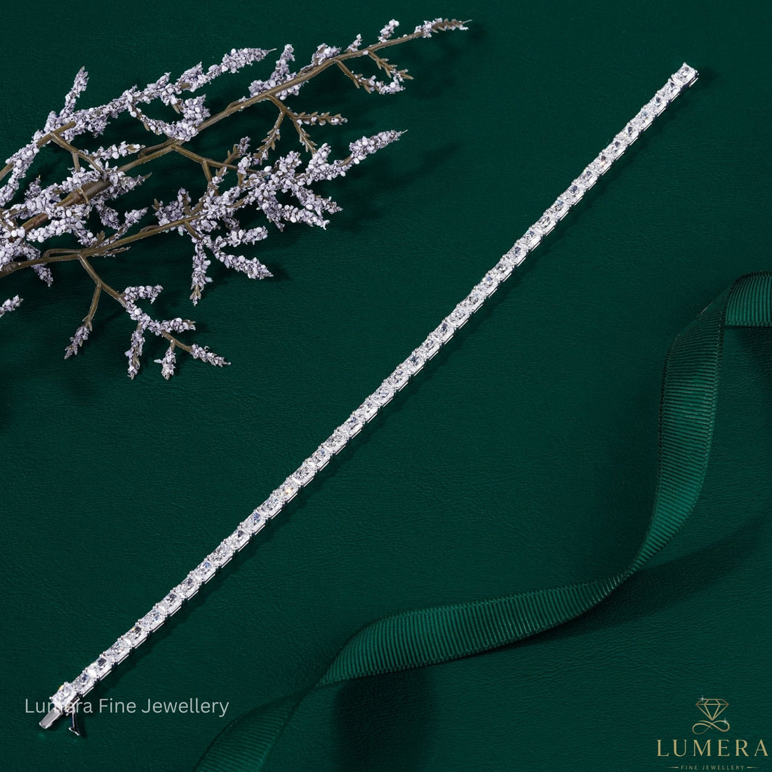 Elongated Radiant Cut Lab Grown Tennis Bracelet