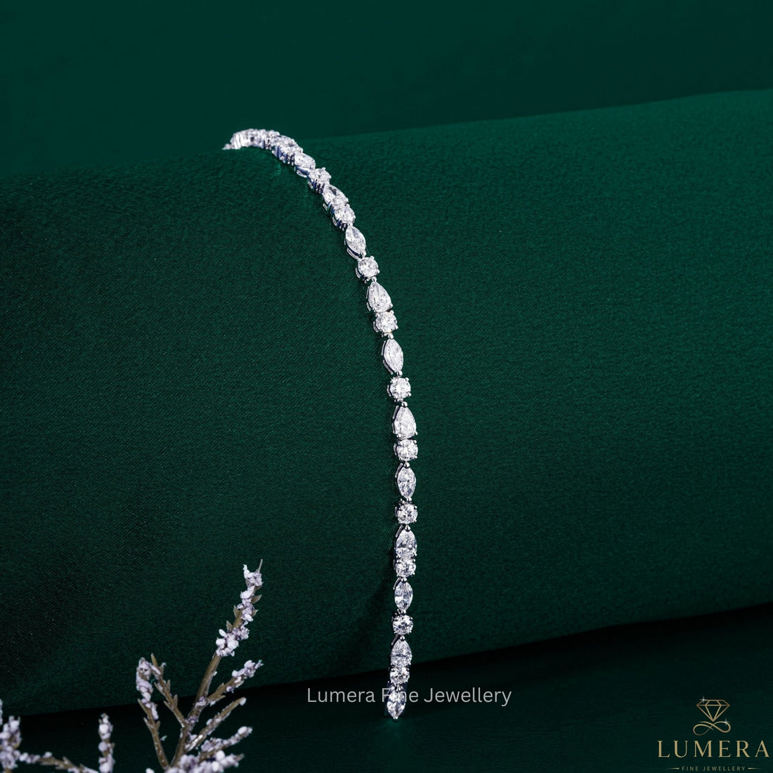 Pear-Marquise-Round Multi Cut Lab Grown Diamond Tennis Bracelet