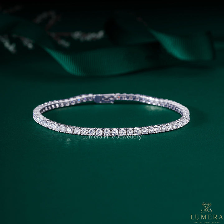 Round Lab Grown Diamond Tennis Bracelet