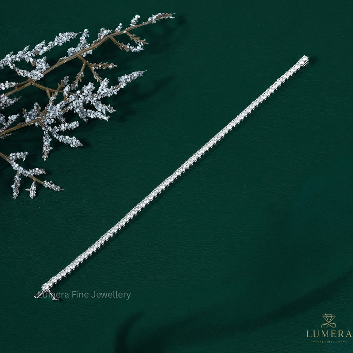 Round Lab Grown Diamond Tennis Bracelet