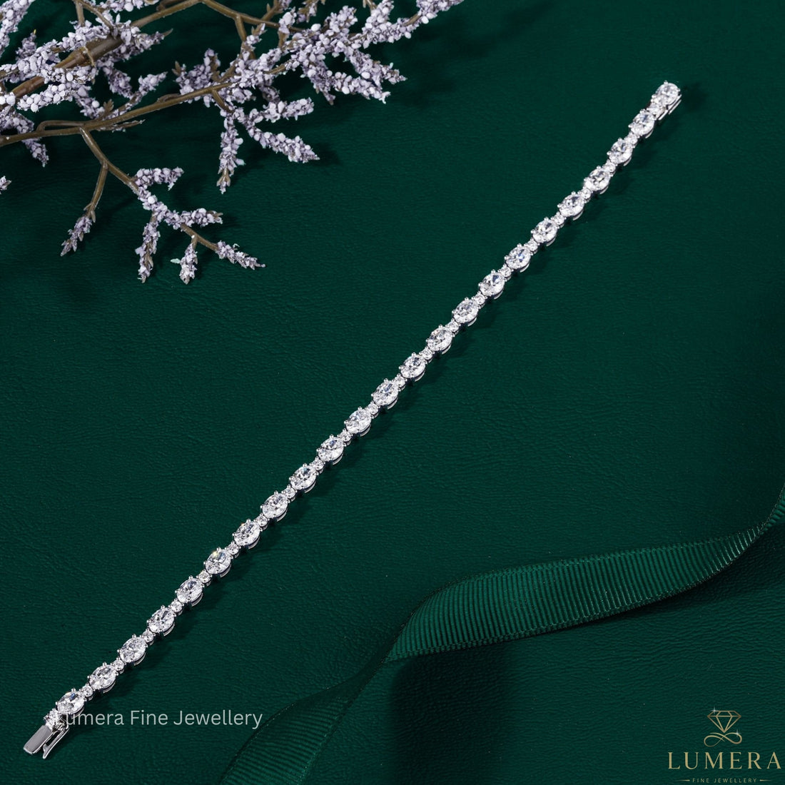 Oval-Round Lab Grown Diamond Tennis Bracelet