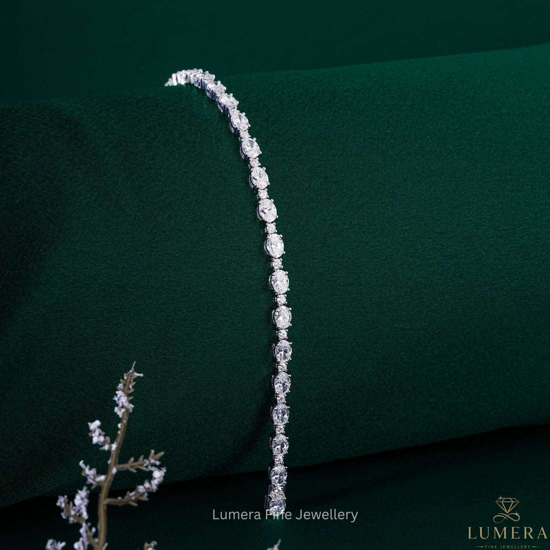 Oval-Round Lab Grown Diamond Tennis Bracelet