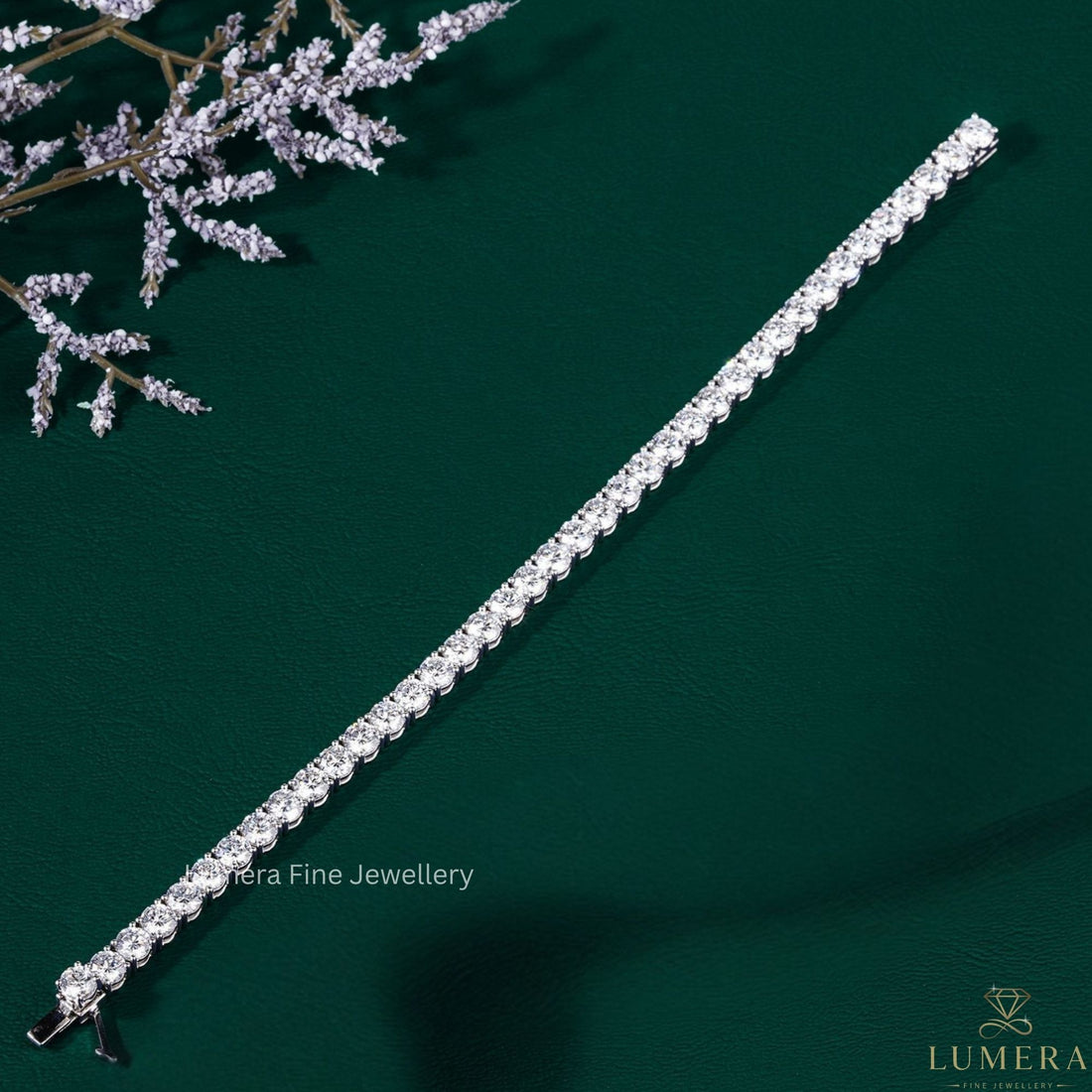 Round Lab Grown Diamond Tennis Bracelet