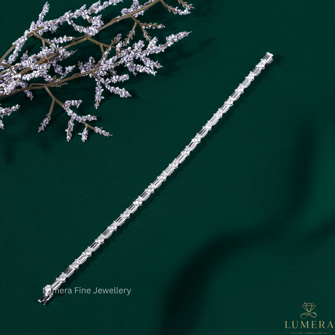 Emerald-Round Lab Grown Diamond Tennis Bracelet