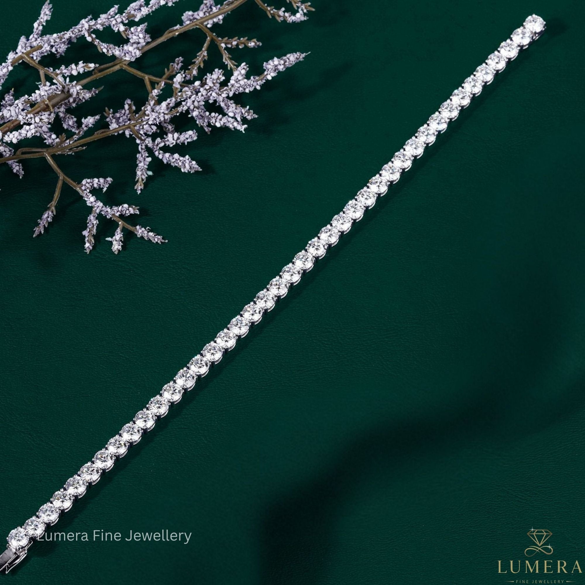 Round Lab Grown Diamond 4 Prong Setting Tennis Bracelet