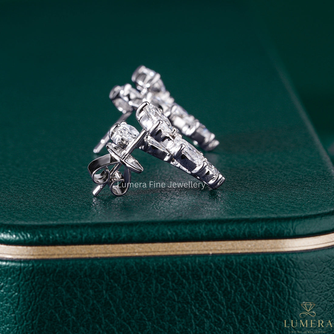 4.60 TCW Oval Cut Lab Grown Diamond Open Earrings