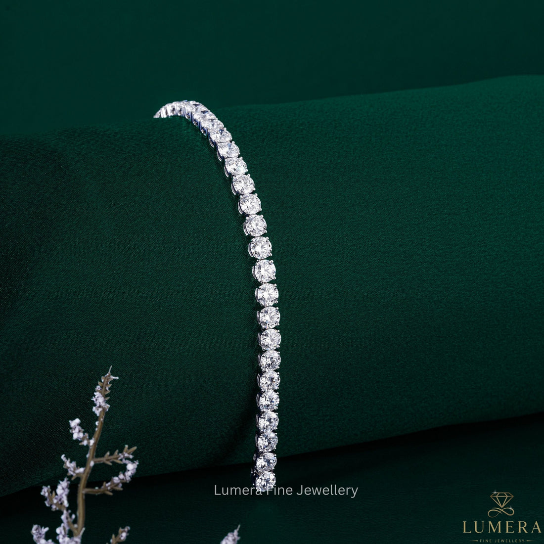 Round Lab Grown Diamond 4 Prong Setting Tennis Bracelet