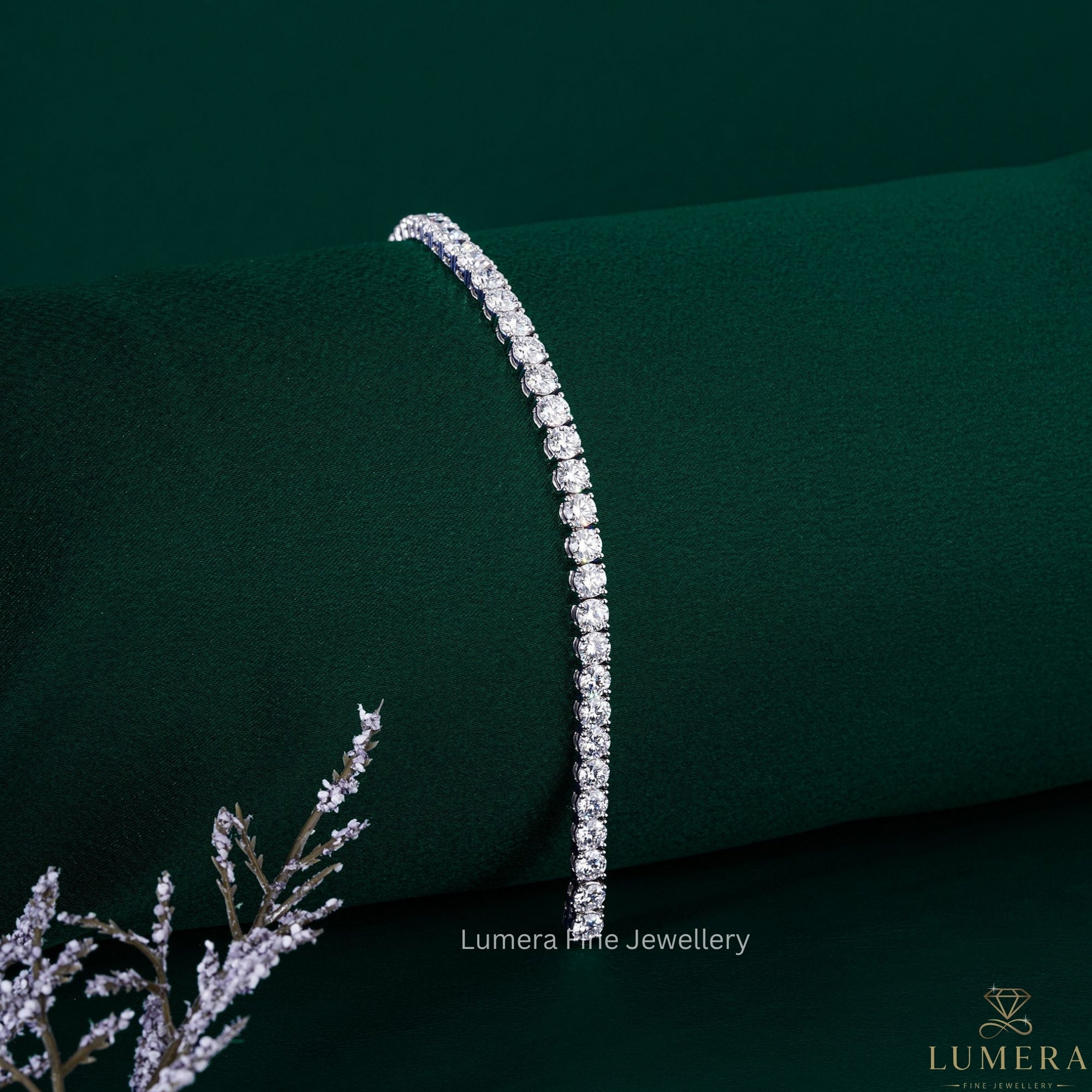 Round Lab Grown Diamond Tennis Bracelet