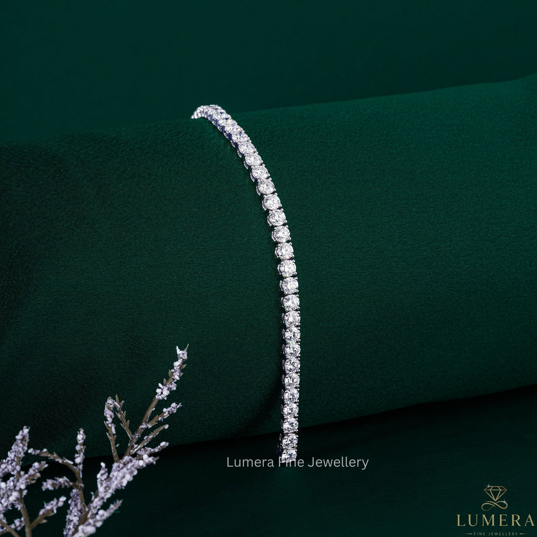 Round Lab Grown Diamond Tennis Bracelet